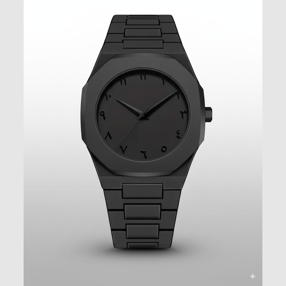 Matte Black Analog Watch - Men