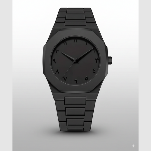 Matte Black Analog Watch - Men