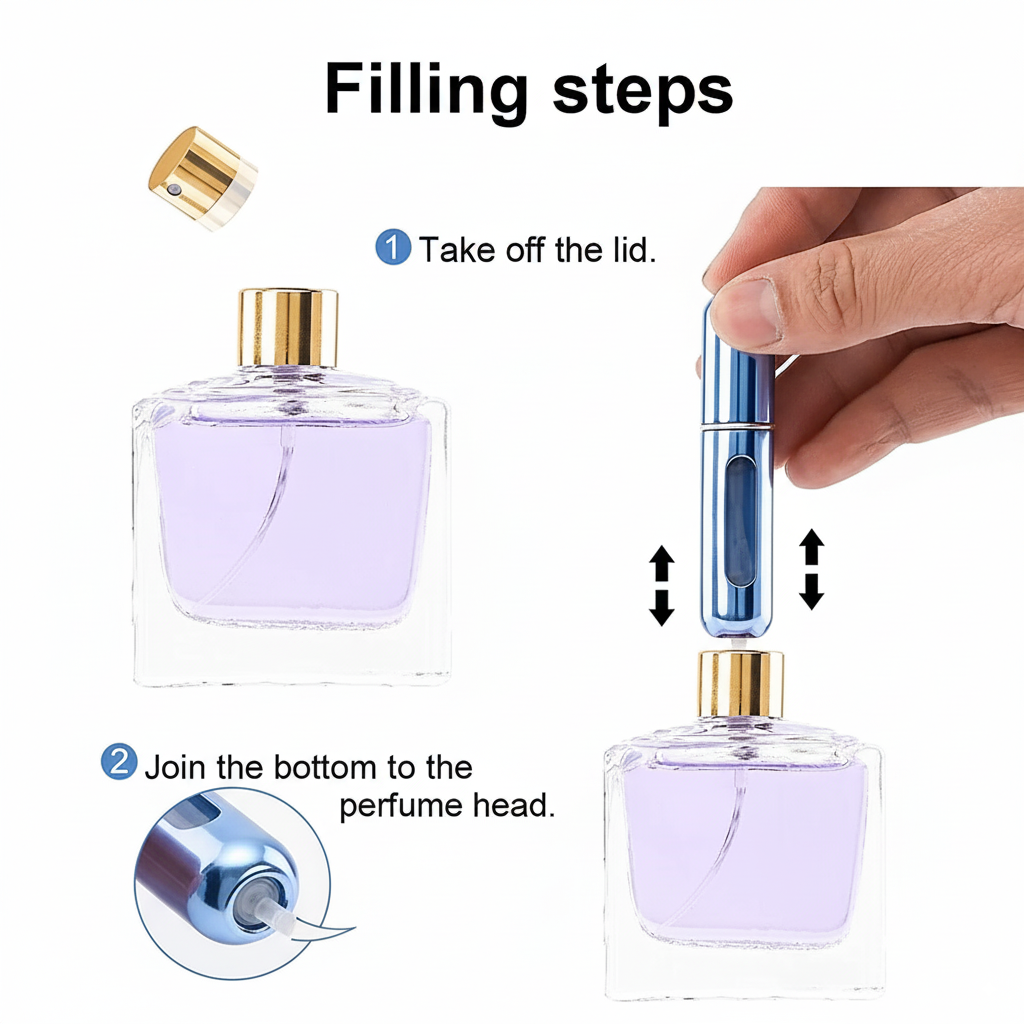 5ml Mini Refillable Aluminum Perfume Spray Bottle