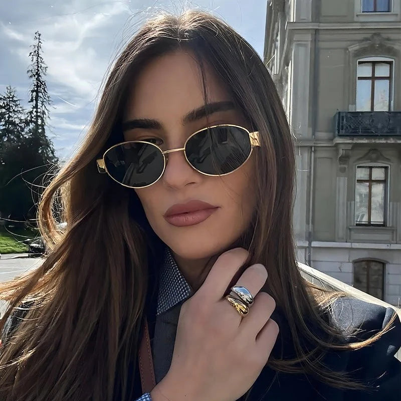 Trendeal - Retro Oval Sunglasses