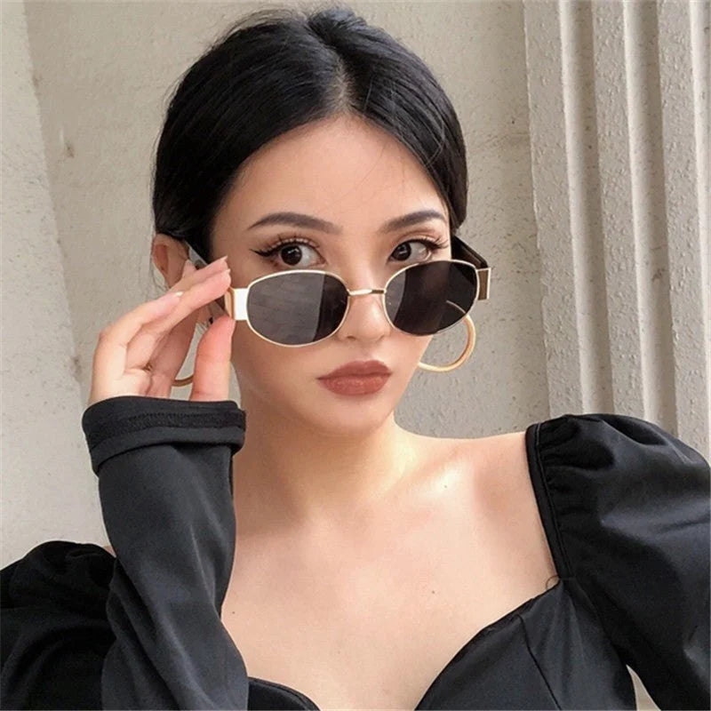 Trendeal - Retro Oval Sunglasses