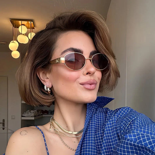 Trendeal - Retro Oval Sunglasses